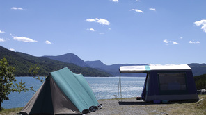 De locaties van de camping